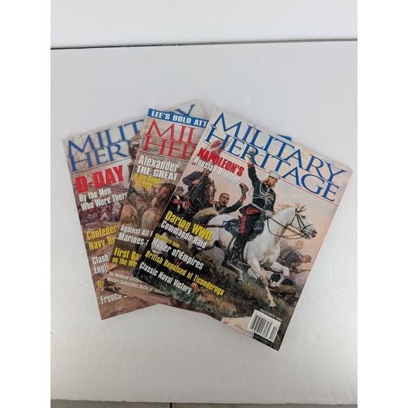 Other - Vtg MILITARY HERITAGE Magazine Lot Civil War WWII Napoleon Gettysburg Stonewall